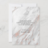 Invitation Coup de pinceau en or rose pour mariage Merci | PH (Dos)