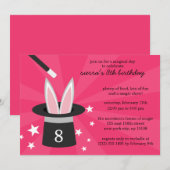 Invitation Coup de poitrine rose-un-Boo Rabbit Personnalisé M (Devant / Derrière)