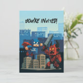 Invitation Coup de projecteur Superhero Skyblade (Debout devant)