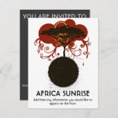 Invitation Coup de soleil sur l'Afrique (Devant / Derrière)