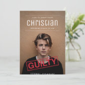 Invitation Coupable d'avoir obtenu un diplôme en droit (Debout devant)