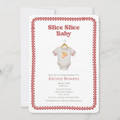 Invitation Coupe Baby shower Pizza Neutral (Devant)