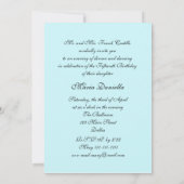 Invitation Coupe blanche de la Quinceanera sur Arrière - plan (Dos)