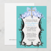 Invitation Coupe bleue communion/Invitation de baptême (Devant / Derrière)