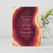 Invitation Coupe d'agate rouge dans les couleurs d'automne ma (Debout devant)