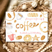 Invitation Coupe d'anniversaire de café