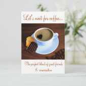 Invitation Coupe de café avec mousse en forme de coeur (Debout devant)