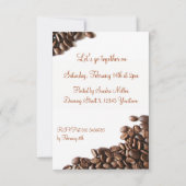 Invitation Coupe de café avec mousse en forme de coeur (Dos)