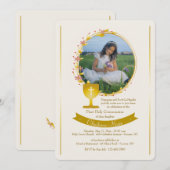 Invitation Coupe de communion en or (Devant / Derrière)