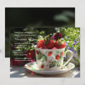 Invitation Coupe de Fraises (Devant / Derrière)