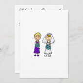 Invitation Coupe de lesbiennes (Devant / Derrière)