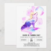 Invitation Coupe de loup de mignonne garçon's (Devant / Derrière)