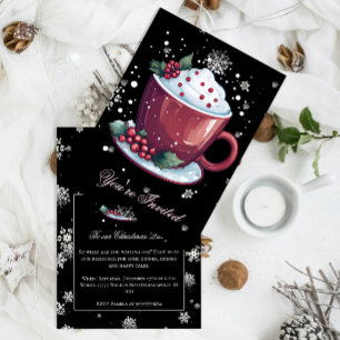 Invitation Coupe de Noël Hot Chocolate Fête
