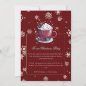 Invitation Coupe de Noël Hot Chocolate Fête Rouge (Dos)