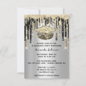 Invitation Coupe de Parties scintillant Gold Silver (Devant)