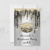 Invitation Coupe de Parties scintillant Gold Silver (Dos)