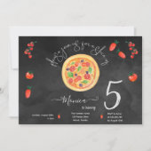 Invitation Coupe de plaisir, anniversaire de pizza (Devant)