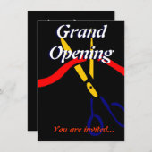 Invitation Coupe de ruban de partie de lancement d'ouverture (Devant / Derrière)