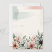 Invitation Coupe de thé floralFête des mariées de brosse (Dos)