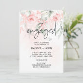 Invitation Coupe d'engagement de la fête de la fiançailles ro (Debout devant)