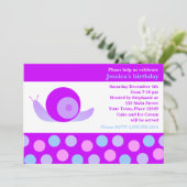 Invitation Coupe d'escargot et soirée d'anniversaire Polka Do (Debout devant)