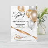 Invitation Coupe du ruban d'ouverture Grand Ballons d'argent (Debout devant)