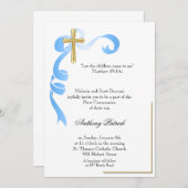 Invitation Coupe Gold du ruban bleu (Devant / Derrière)