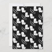 Invitation Coupe Llama Anniversaire de enfant Party Noir Blan (Dos)