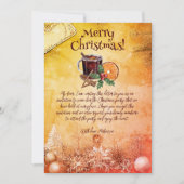 Invitation Coupe Orange Holly Berry Cinnamon Noël (Devant)