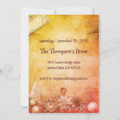 Invitation Coupe Orange Holly Berry Cinnamon Noël (Dos)