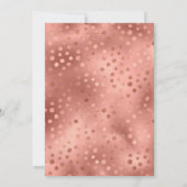 Invitation Coupe Rose tendance Gold et Gold Floral Cake (Dos)