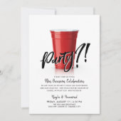 Invitation Coupe rouge | Fête de célébration de n'importe que (Devant)