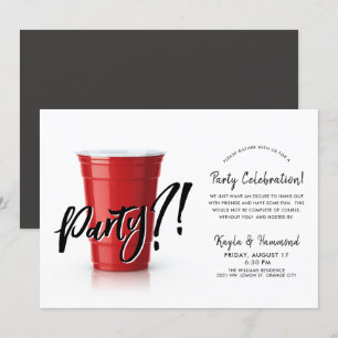 Invitation Coupe rouge   Fête de célébration pour toutes occa