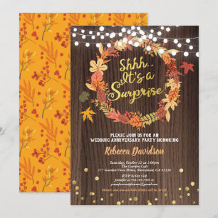 Invitation Coupe surprise or mariage anniversaire fête