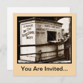 Invitation Coupe vintage Penny Cup de café (Devant / Derrière)