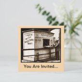 Invitation Coupe vintage Penny Cup de café (Debout devant)