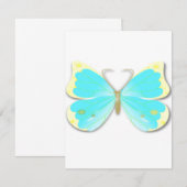 Invitation coupée à papillon (Devant / Derrière)