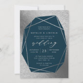 Invitation Couper Gemstone N'Importe Quelle Couleur Faux Mari (Devant)