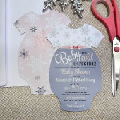 Invitation Couper votre propre maillot de bébé Douche à floco