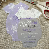 Invitation Couper votre propre maillot de bébé Douche à floco