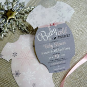 Invitation Couper votre propre maillot de bébé Douche à floco