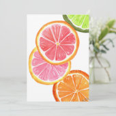 Invitation Coupes d'agrumes Couleur d'eau (Debout devant)