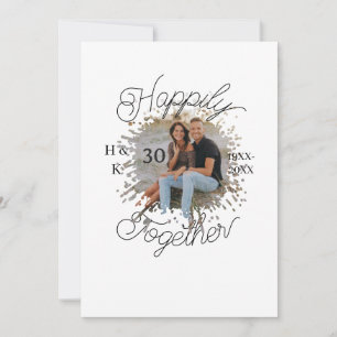 Invitation Couple 30 ans ensemble joyeux ANNIVERSAIRE PHOTO A