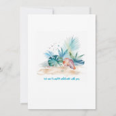 Invitation Couple à Beach Watercolor Mariage | Enregistrer La (Dos)