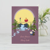 Invitation Couple acrobatique dans l'amour Paysage paisible M (Debout devant)