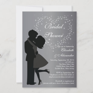 Invitation Couple adorable en Fête de l'mariée d'amour