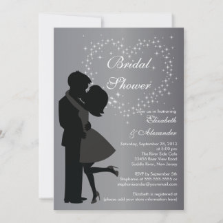 Invitation Couple adorable en Fête de l'mariée d'amour