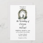 Invitation Couple aquarelle Se marier Mariage (Devant / Derrière)