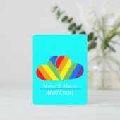 Invitation Couple Arc-en-ciel (Debout devant)