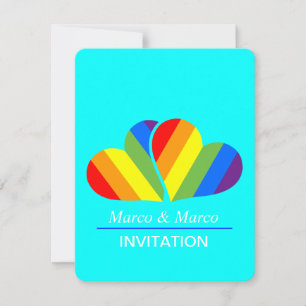 Invitation Couple Arc-en-ciel